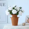 Decoratieve bloemen Realistische kunstbloem Bruiloft Herbruikbare Faux Tak Niet-verwelkende roos