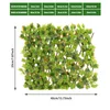 Decorative Flowers Grass Wall Panel Artificial Boxwood Privacy Hedge Screen Multipurpose Greenery Fence For Home Garden