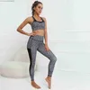 Agasalhos femininos terno de ioga de bolinhas fitness 2022 malha remendo roupas de trabalho terno de ginástica estampado feminino roupas de atletismo femininas roupas esportivas branco S L Z230720