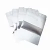 100pcs lot Matte White Aluminum Foil Food Doypack Zip Lock Package Bag With Window Reclosable Mylar Zipper Pouche280h