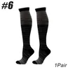 Chaussettes de sport 1 paire mollet de compression graduée hommes femmes 20-30 mmhg genou haut pour cyclisme course camping randonnée voyage athlétique