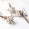 Dried Flowers European Home Decoration Dry Flower Bouquet Mushroom Grass Small Ginkgo Flower Arrangement DIY Artificial Flower R230725