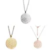 Kettingen Mode Vrouwen Vintage Flower Of Life Hanger Heilige Geometrie Zilveren Ketting Ketting261t