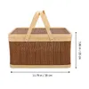 Zestawy naczyń obiadowych Bambusowe przekąski pojemnik do przechowywania zewnętrznego pudełka dekoracyjnego pakietu piknikowego