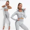 Women's Tracksuits Yoga Set Gym Clothing Fitness Women's Track and Field Suit Tight Bra Sports bra Long Sleeve Women's Sportswear Z230720