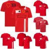 Camisetas masculinas f1 camiseta fórmula 1 uniforme de equipe de manga curta camisa de corrida de corrida de verão fãs casuais rápidos camisetas homens mulheres moda de colarinho redonda camiseta 1y50