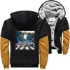 Herrjackor The Whekles Dogs roliga hund för män varmt tjockare bomber jacka zip up hoodie vinter fleece tröjor huva kläder