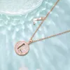 A-Z New Fashion 925 Серебряный серебряный серебряный розовый золото, покрытый мойссанитовым письмом подвеска для девочек, женские ювелирные изделия, хороший подарок