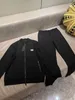 Wysokiej jakości projektanta stylowe kieszenie na zamek błyskawiczne Ed Black Stand Cardigan Flar Fall and Winter Brand Mens TrackSuits