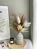 Dried Flowers Natural Dried Lotus Flowers Farmhouse Bouquet Dried Pampas Grass Decor Wedding Floral For Party Home Room Table Decoration R230720