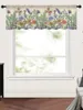 Perde bitki çiçek petunia lavanta kısa tül mutfak küçük şeffaf oturma odası ev dekor voil perdeler
