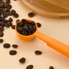 Spoons Plastic Coffee Spoon With Bag Clips For Kitchen Lång handtag Mätning av te mjölkpulver Instant drycker