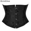 Femmes Shapers Underbust Noir Corset Femme Ceinture Plus La Taille Top Court Faja Gaine Acier Désossé Minceur Taille Corsets pour Femmes Body Shapewear 230719