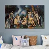 Moderna tela astratta dipinta a mano Grandi bagnanti 1905 Paul Cezanne Pittura a olio Home Decor per camera da letto