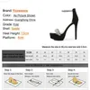 Sandals Women Rhinestones Embellished High Heels Dress Sandals Suede Sexy Platform Zipper Shoes Black Summer Fashion Party Wedding Pumps L230720