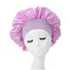 Gorro/Bonés de Caveira Cor Sólida Cetim Banda Larga Elástico Chapéu Noturno Feminino Acessórios para Dormir Touca Cuidados com o Cabelo Acessórios de Moda Drop Deliv Dhyg2