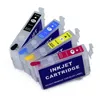 Cartucho de tinta recarregável T220 T220XL de 4 cores para Epson XP-320 420 424 WF-2630 2650 2660 2750 2760 Sem Chip3024
