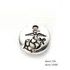 New Design United States Marine Corps Round Disc Pendant USMC Charms Bracelet Accessories For DIY Jewelry Making2383