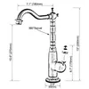 부엌 수도꼭지 기름 유비 문지른 청동 360 회전 주둥이 욕실 싱크대 수도꼭지 콜드 및 워터 믹서 탭 탭 DNFBA1
