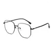 نظارة شمسية إطارات النظارات قصر النظر للرجال والنساء نظارات مضللة الأدب المعدنية الرجعية