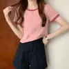 女性のTシャツY2Kクロップトップ女性セクシーなTシャツ女性サマーティーシャツファムスキニーパッチワーク韓国ファッションTシャツ服kpop