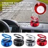 Auto Luchtverfrisser Dubbele Ring Roterende Luchtverfrisser Auto Parfum Geurverspreider Auto Luchtverfrissers Zonne-energie Aroma Diffuser Decor x0720