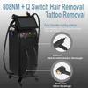 2 su 1 a 1 808nm a diodi laser nd yag macchina per capelli rimozione del tatuaggio pelle ringiovanimento pigmentazione sopracciglia per il sopracciglio dell'attrezzatura di bellezza