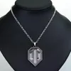 Kedjor World of Tanks logo halsband män kedja halsband med hiphop hängsmycken