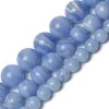 Andra naturstenpärlor Blue Lace Agates runda för smycken som gör handarbete DIY Charms Armband 6 8 10mm252n