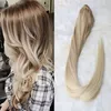 Jednoczęściowy klips w przedłużeniu włosów Bordic Ombre Balayage Kolor długie proste Remy Włosy Łatwe do noszenia 3 4 Pełna głowica 5 Clips260V