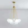 Lampes suspendues Luxe Moderne Or Métal Verre Bulle Shade Lustres Designer Nordic Suspension Pour Restaurant Chambre Salon