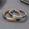 Bangle European and American pure gold stainless steel cuffs bracelet suitable for men women jewelry parties open girls 230719