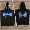 Erkek Hoodies Sweatshirts 3d Mektup Kanatları Köpük Gevşek Külot Hoodie Kadınlar Yüksek Sokak Hip-Hop Giyim Retro Harajuku Günlük Büyük Boy
