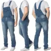 Men Denim Overalls Slim Fit High Waist Jean Jumpsuit Streetwear Mens Clothing Casual Straight Jeans Jumpsuits Rompers Pocket221e