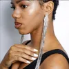 Dangle & Chandelier StoneFans Long Big Tassel Rhinestone Drop Earrings For Women Crystal Elegant Geometric Triangle Earring Bridal266w
