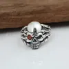 Cluster Rings 925 STERLING SILVER Skull Claw ANELLO da uomo Gioielli Uomo Regalo A212226I