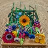 Block i lager Wildflower Bouquet Flower Building Block Home Decor Illustration Holiday Diy Bricks Toy Girlfriend Christmas Gift R230720