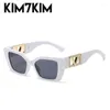 Zonnebril Mode Cat Eye Dames 2023 Trendy Kleine Vierkante Kristallen Zonnebril Heren Vintage Rechthoekige Eyewear UV400