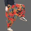 Pantaloni da donna Capris dance pantaloni thai harem donna uomo stampa hippy larghi pantaloni casual in lino di cotone pantaloni pantalon femme 230719