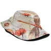 ベレー帽レッドジュエルダムリー漁師の帽子バケツ帽子キャップ昆虫ドラゴンフライ美しいステンドグラスステファニーステファニー法シャドスケープ