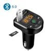 E5 voiture Bluetooth 5 0 FM lecteur MP3 émetteur sans fil mains récepteur Audio TF 3 1A USB chargeur rapide voiture accessoires12524