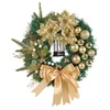 Flores decorativas bola de natal guirlanda decorações de festa guirlanda decoração de porta elegante com arco de luz para interior