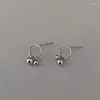 Boucles d'oreilles à tige 1 paire Version coréenne perle ronde pour femmes Simple géométrique circulaire personnalisé boucle d'oreille accessoires