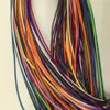 100pcs 16-18 inch mixed color adjustable 1 5mm korea waxed cotton necklace cords with lobster clasp and extension ch226O