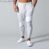 Calças Masculinas Novo Design Calças Masculinas Fitness Calças Skinny Outono Calças Elásticas para Musculação Treino Faixa Bottom Calças Masculinas Joggers Calças de Moletom Z230720