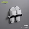 ECOCO Living Room Slipper Rack Storage Wall Mounted Towel Bar Punch Free Toilet Bathroom Single Rod Long Accessories Shelf New L230704