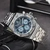 Relojes de pulsera para hombre Reloj de diseñador 42 mm con cronómetro de trabajo con dial Relojes de cuarzo Moda Estilo clásico Relojes de zafiro de acero inoxidable Regalos para hombres 22