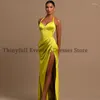 Robes de soirée Thinyfull Sexy Prom Soirée Halter Neck Dress High Split Étage Longueur Sirène Robes De Cocktail Plus La Taille