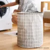 Paniers De Rangement Panier À Linge Sale Coton Lin Pliable Panier À Linge Sac De Rangement Vêtements Grande Capacité Maison Panier De Rangement Salle De Bains Décor R230720