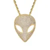Hip Hop Claw Set CZ Stone Bling Iced Out Solid Alien Pendenti Collane per uomo Rapper Jewelry Drop Pendant249P